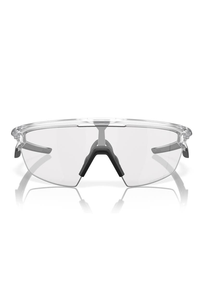 Gender Inclusive Sphaera 36mm Polarized Rectangle Sunglasses, Main, color, MATTE CLEAR / CLEAR
