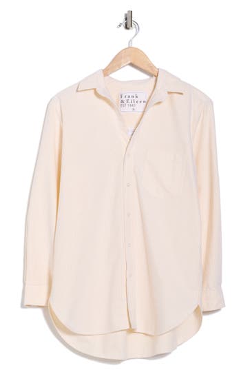 Frank & Eileen Joedy Boyfriend Button-up Shirt In Neutral