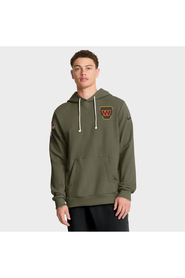 Men's Nike Olive Washington Commanders 2025 Salute to Service Sideline Standard Issue Dri-FIT Hoodie, Alternate, color, Olive