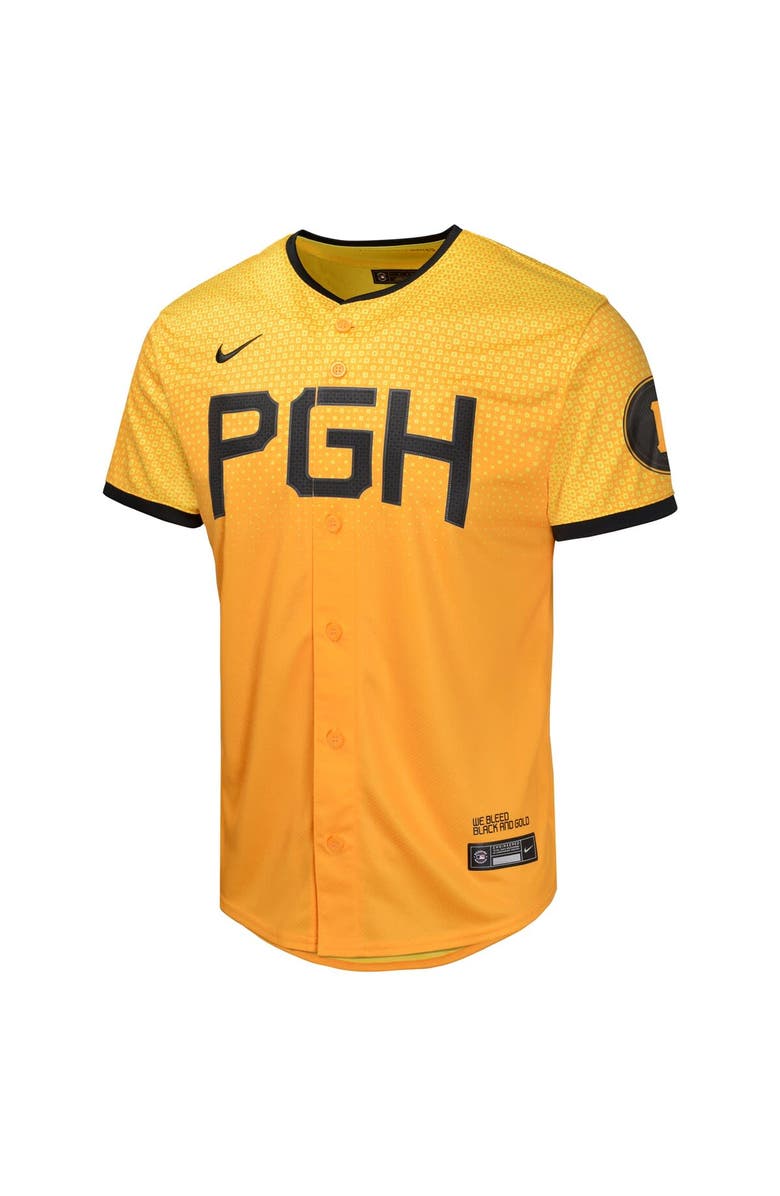 Nike Youth Nike Gold Pittsburgh Pirates City Connect Limited Jersey, Alternate, color, Gold