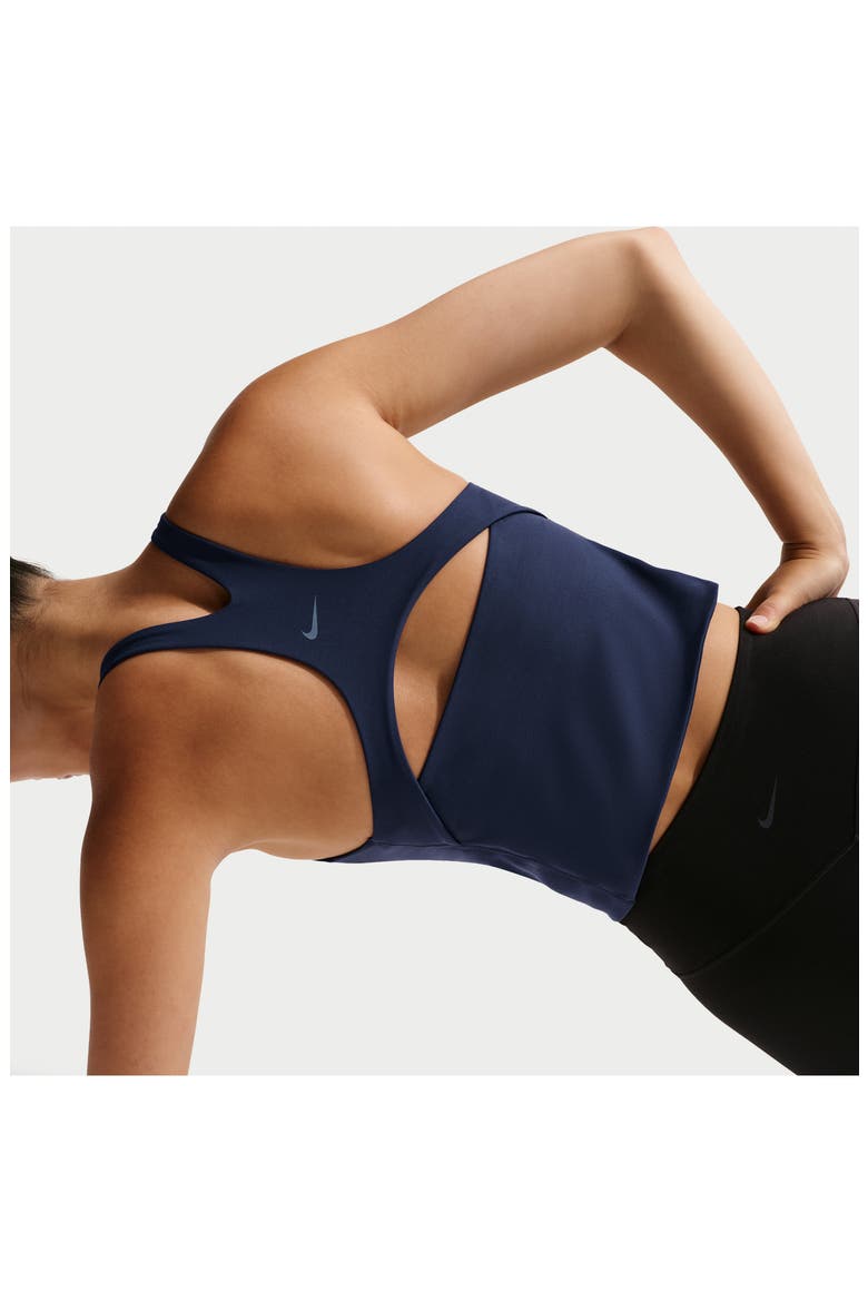 Zenvy Longline Sports Bra, Alternate, color, MIDNIGHT NAVY/ WHITE