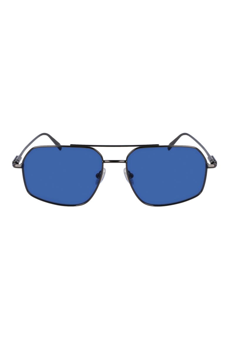 Prisma 58mm Navigator Sunglasses, Main, color, DARK GUNMETAL/ BLUE