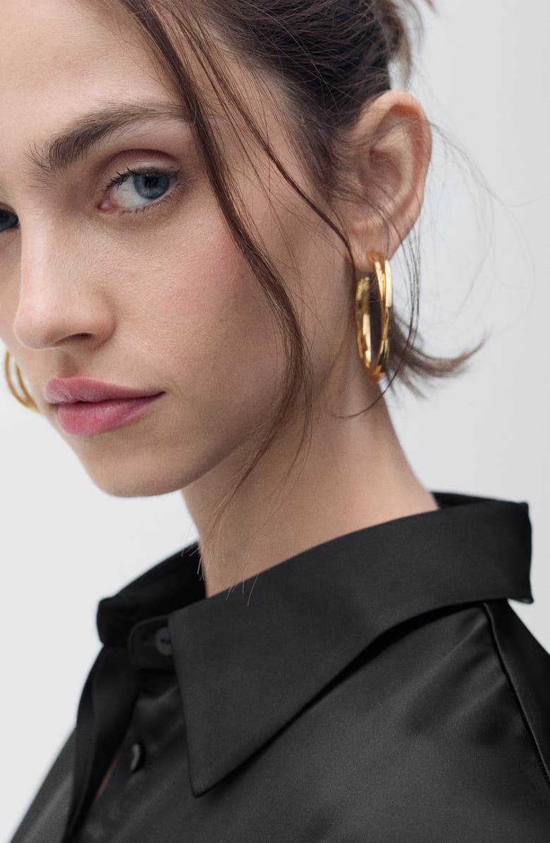 MANGO Regular Fit Satin Shirt, Alternate, color,