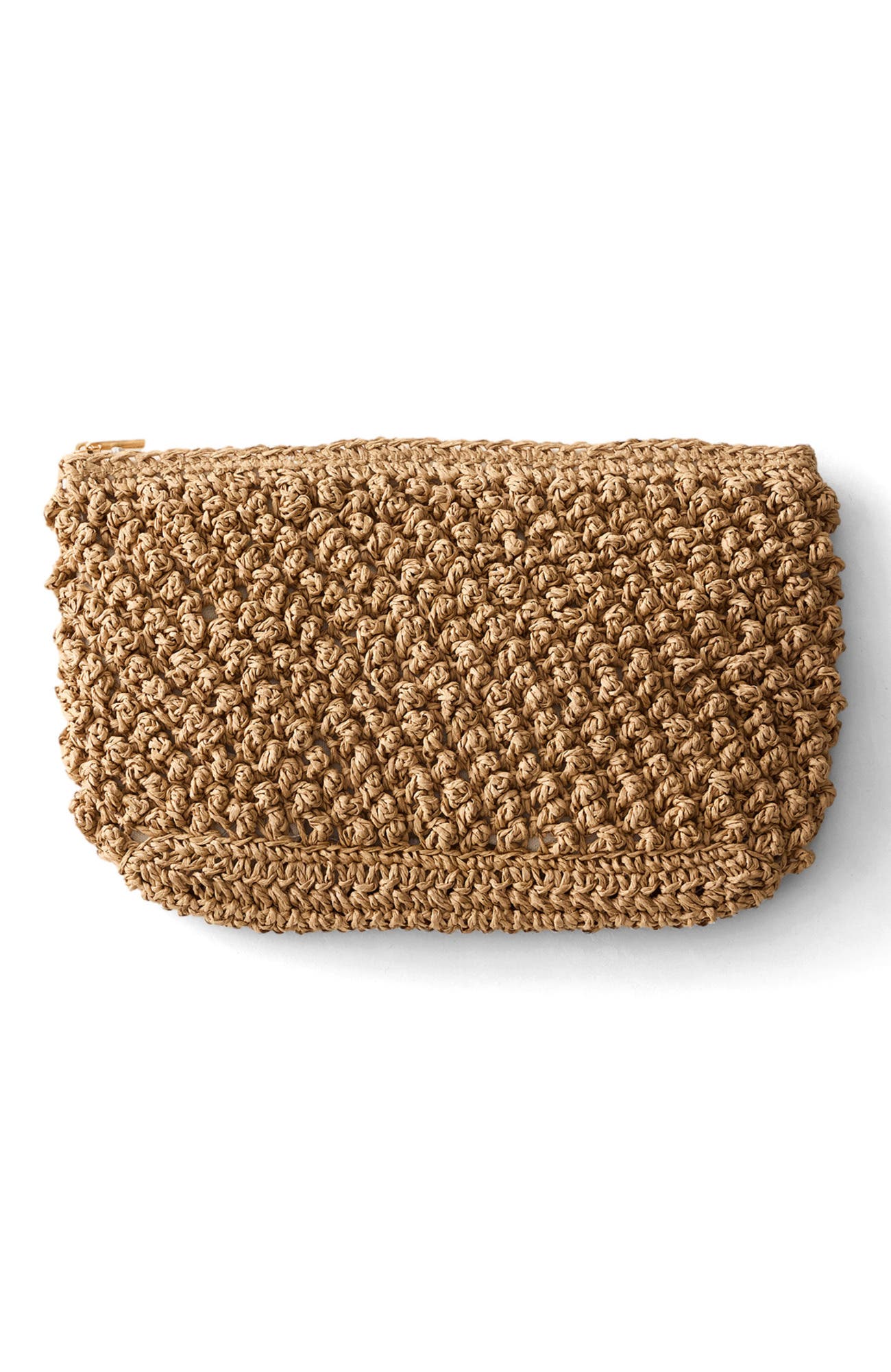Haven Well Within Straw Bobble Pouch, Main, color, Natural