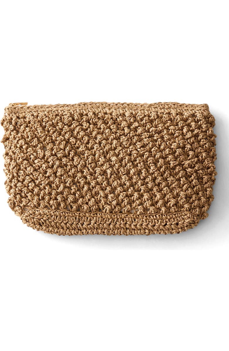 Haven Well Within Straw Bobble Pouch, Main, color, Natural
