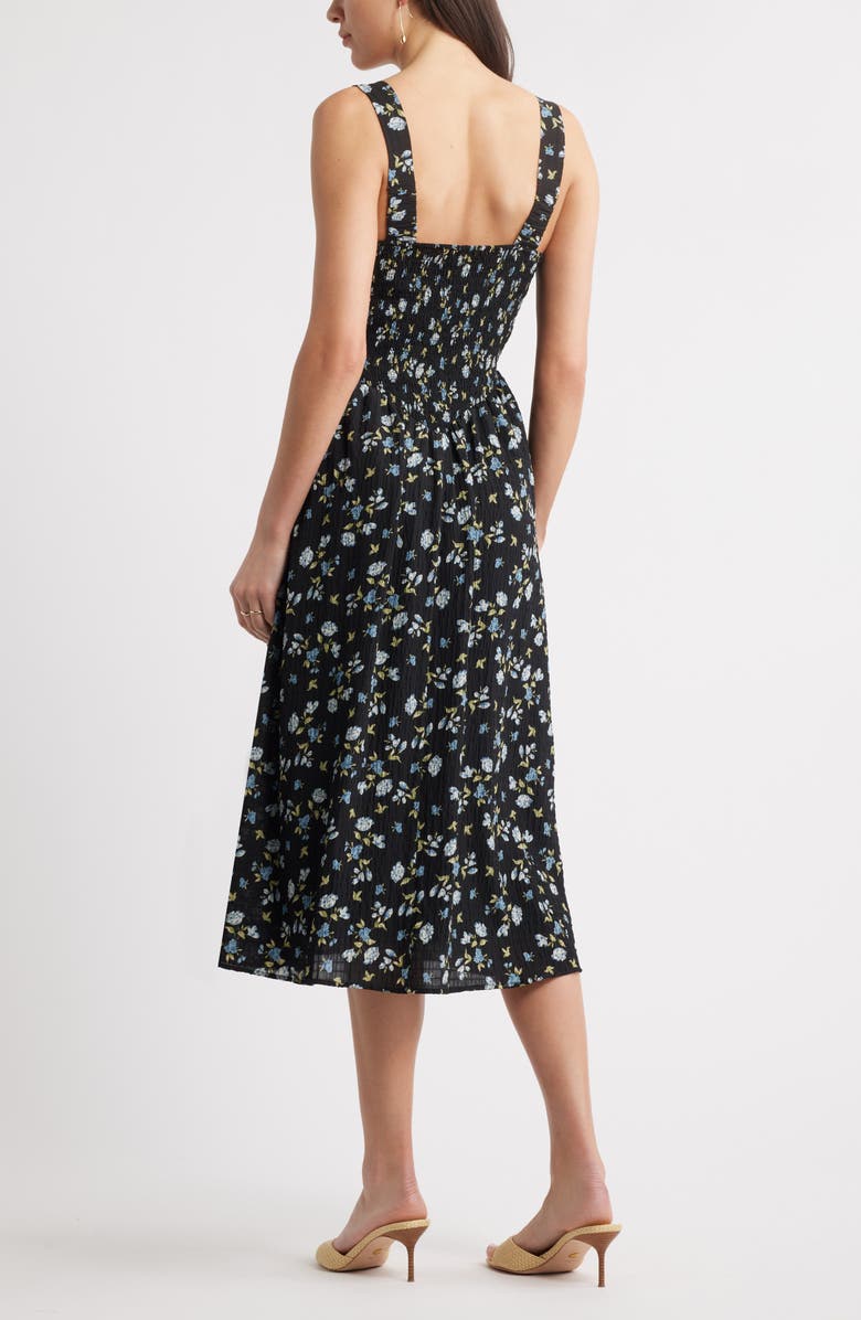 Chelsea28 Floral Sleeveless Fit & Flare Sundress, Alternate, color, Light Blue Floral Multi