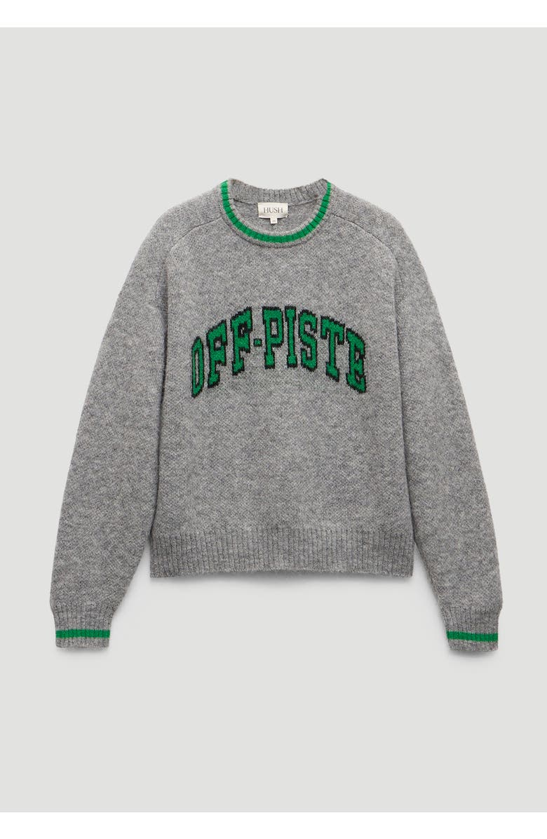 Hush Ellis Wool Blend Off-Piste Motif Sweater, Alternate, color, Mid Grey Marl