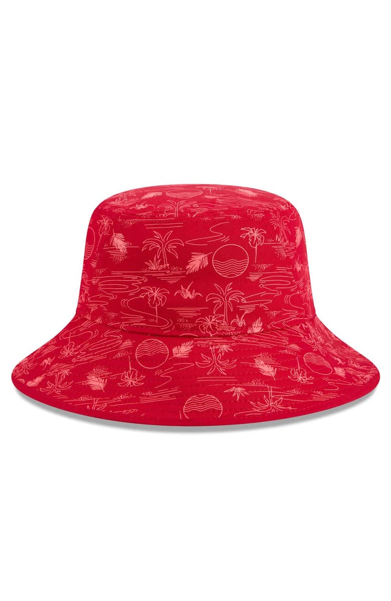 New Era Men's New Era  Red Washington Nationals 2025 Spring Training All Over Print Bucket Hat, Alternate, color, 