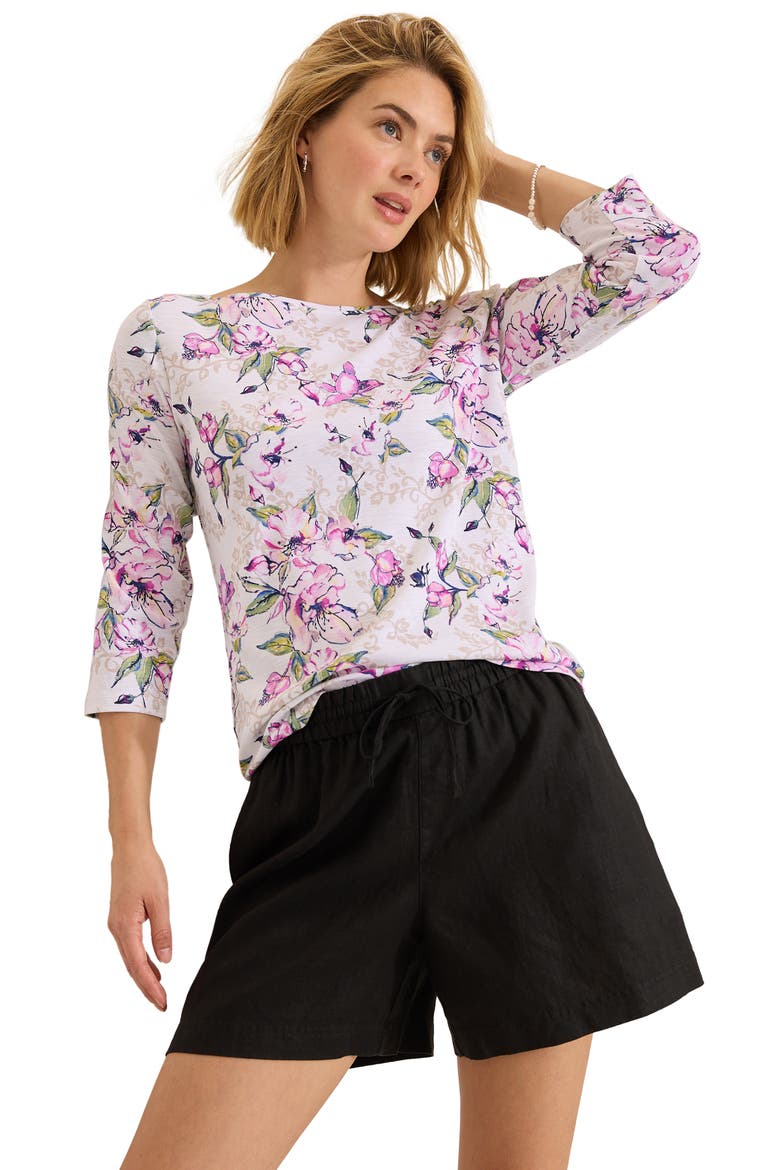 Ashby Isles Floral Gardens Cotton Rib T-Shirt, Alternate, color, WHITE