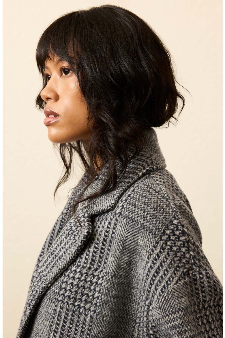 Atlantic Plaid Wool Blend Coat, Alternate, color, MOONTIDE GLEN PLAID