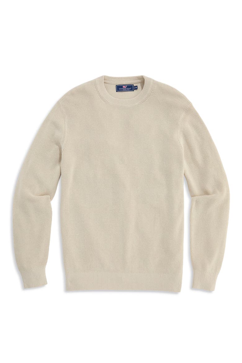 Folly Crewneck Cotton Sweater, Main, color, CLAM SHELL