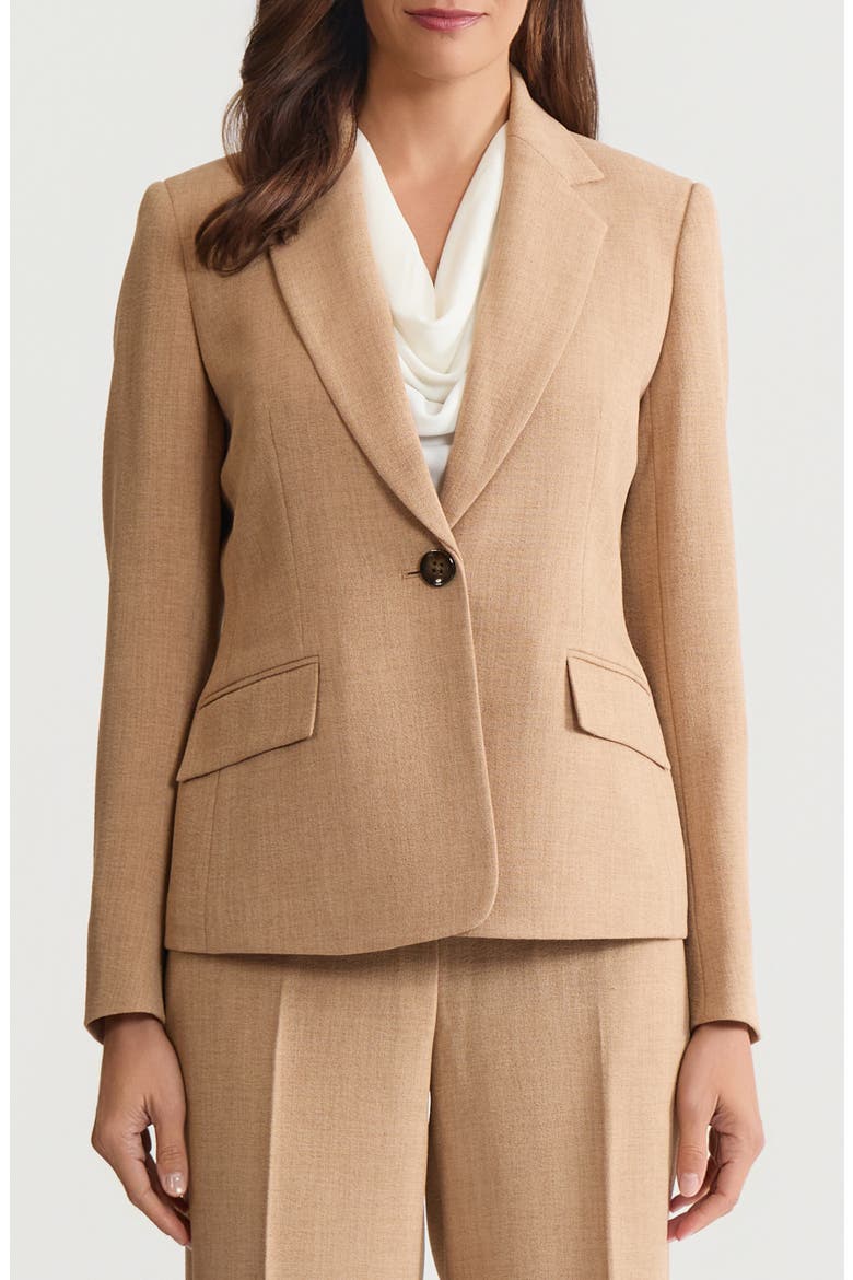 One-Button Jacket, Main, color, SOFT SAND