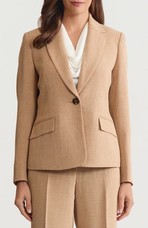 Kasper One-button Jacket In Brown