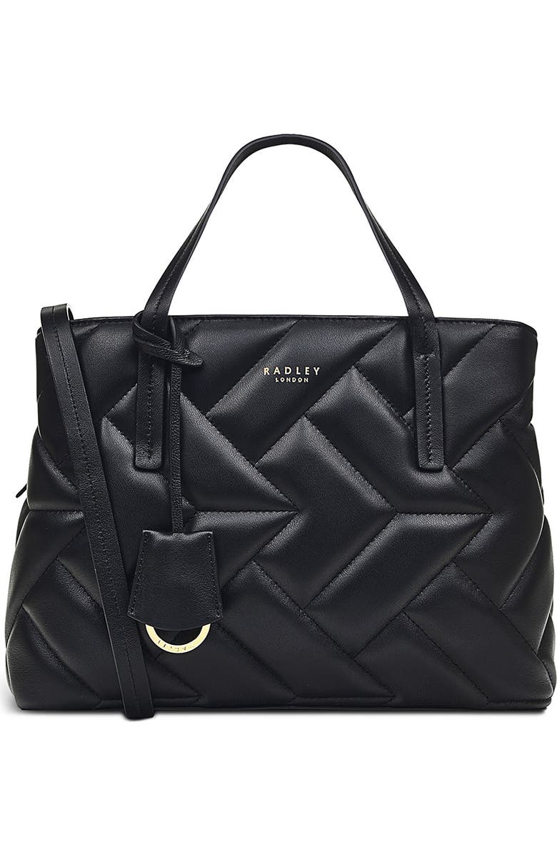 Radley Dukes Place Medium Quilted Tote Bag, Main, color, Black