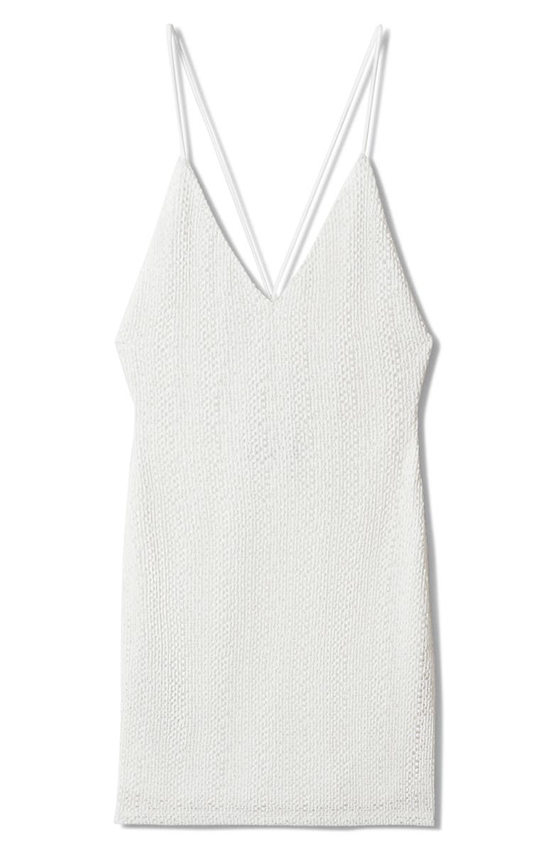 MANGO Crossback Mesh Dress, Alternate, color, 