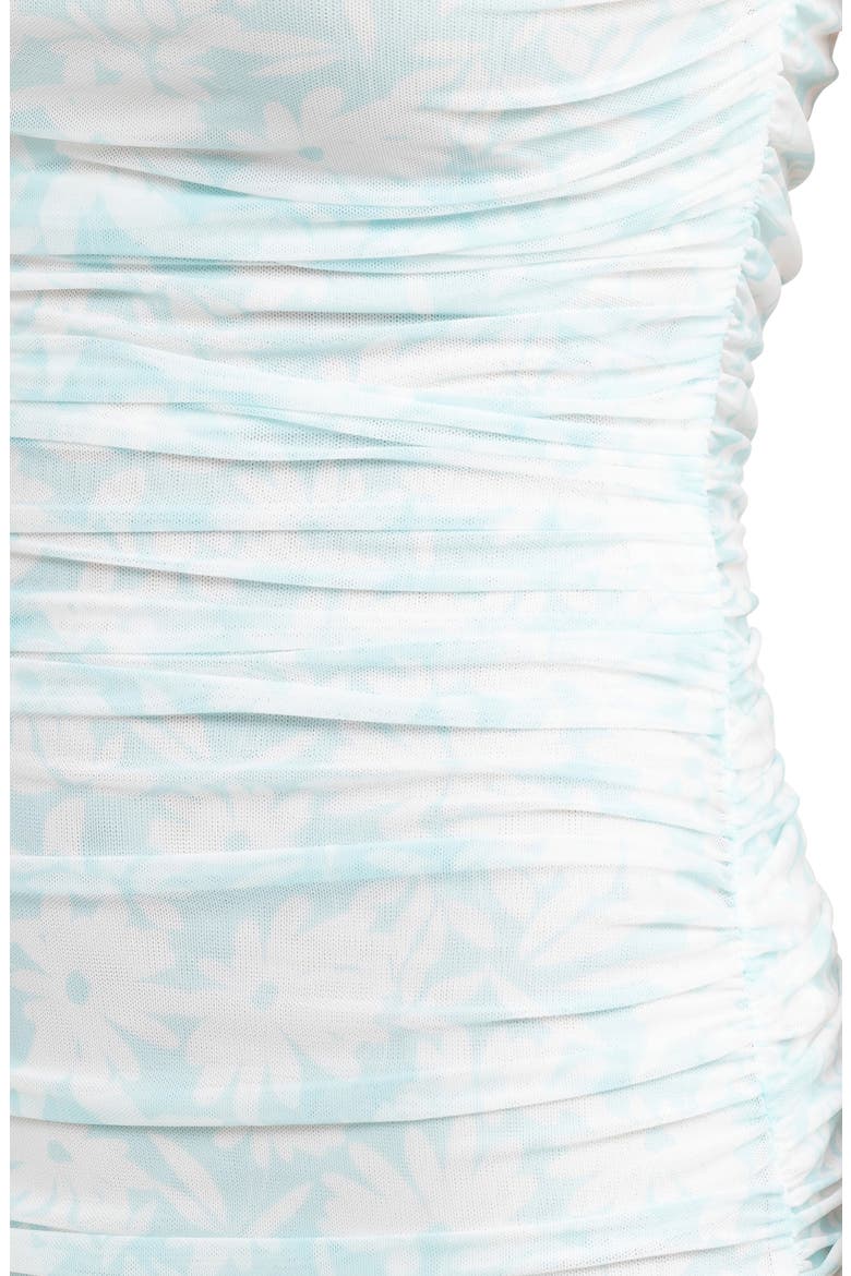 Gathered Midi Dress, Alternate, color, PEPPERMINT DAISY