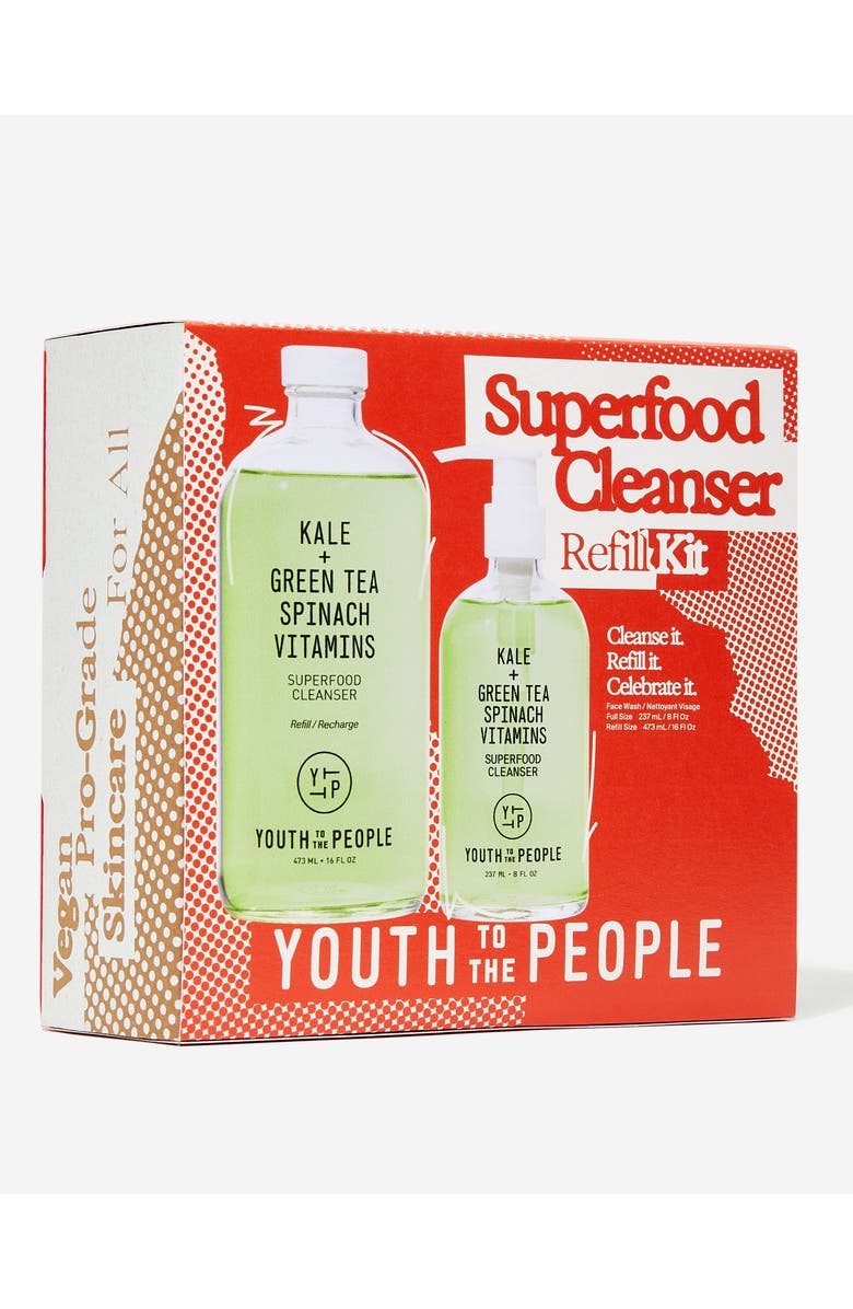 Youth to the People Superfood Cleanser Refill Kit (Limited Edition) $107 Value, Alternate, color, 