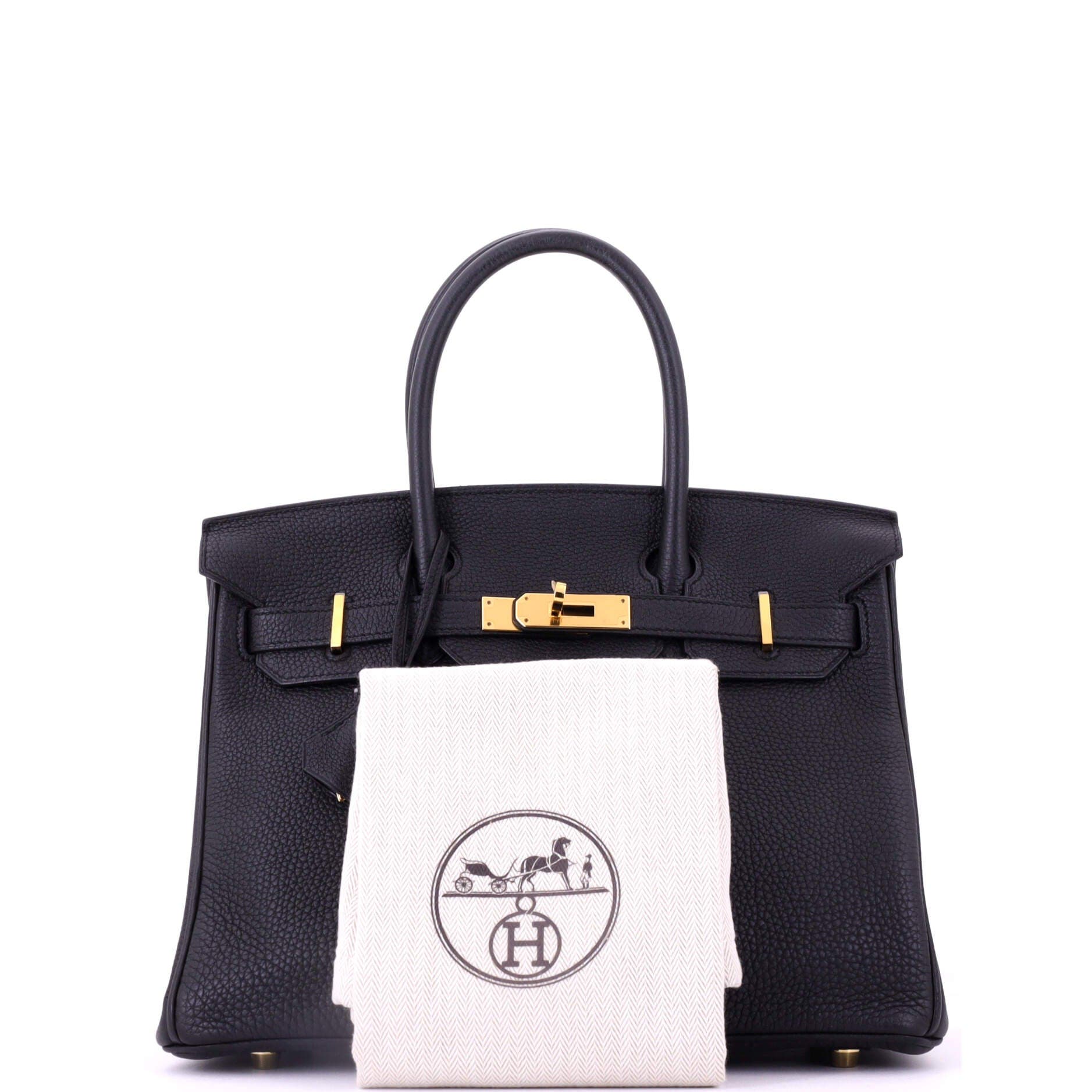 Pre-Owned Hermes Birkin Handbag Black Togo with Gold Hardware 30, Alternate, color, Noir