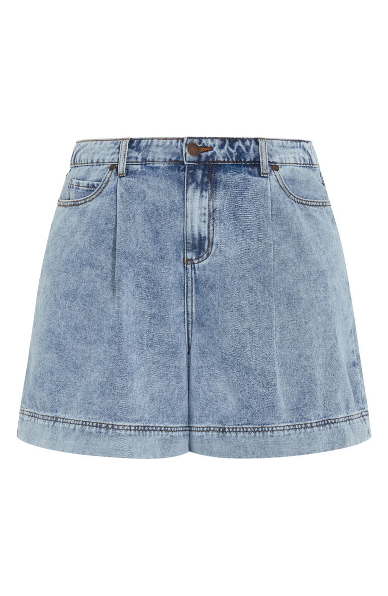 City Chic Millie Denim Shorts, Alternate, color, Mid Denim