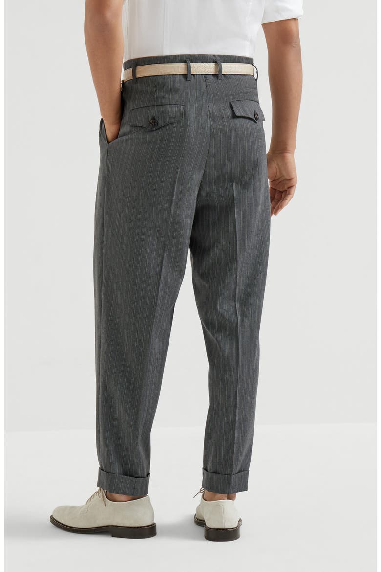 Virgin wool trousers, Alternate, color, Dark Grey