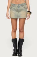 EDIKTED Chiara Denim Miniskirt