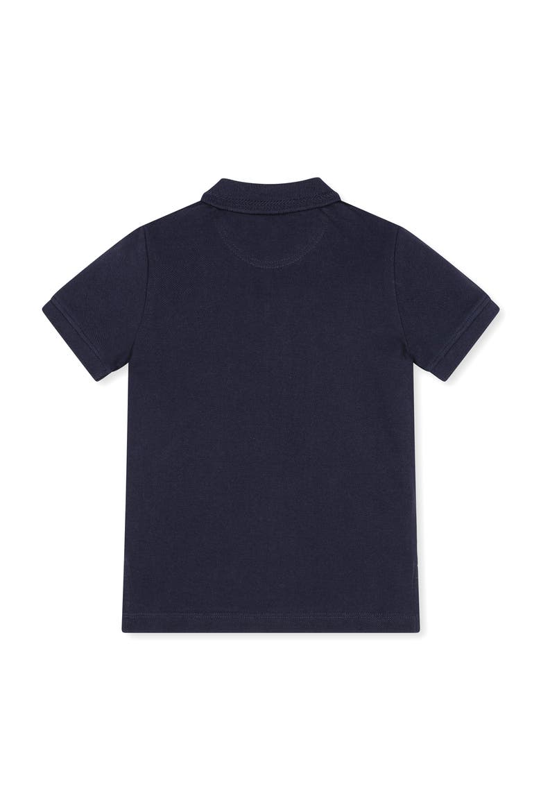 Kids' Organic Short Sleeve Knit Pique Polo Shirt, Alternate, color, Navy