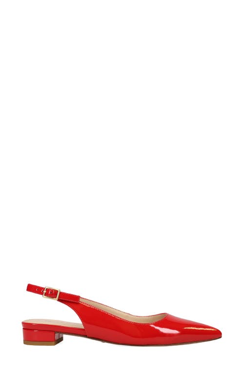 Pelle Moda Allin Pointed Toe Slingback Pump In Red