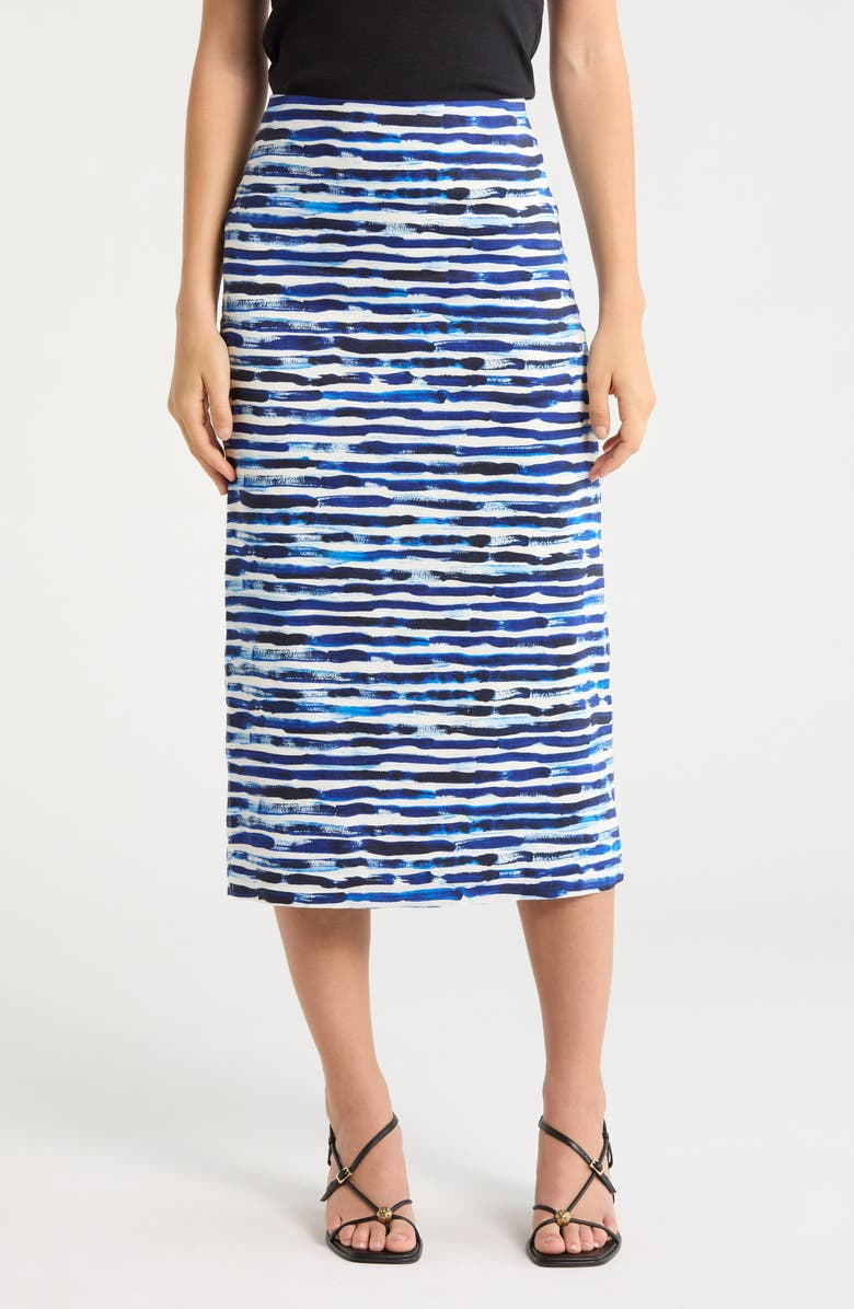 A.L.C. Phoebe Stripe Linen Blend Pencil Skirt, Main, color,