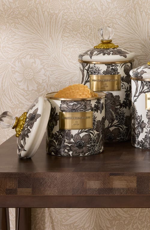 Mackenzie-childs Mackenzie Childs Small Sterling English Canister In Gray