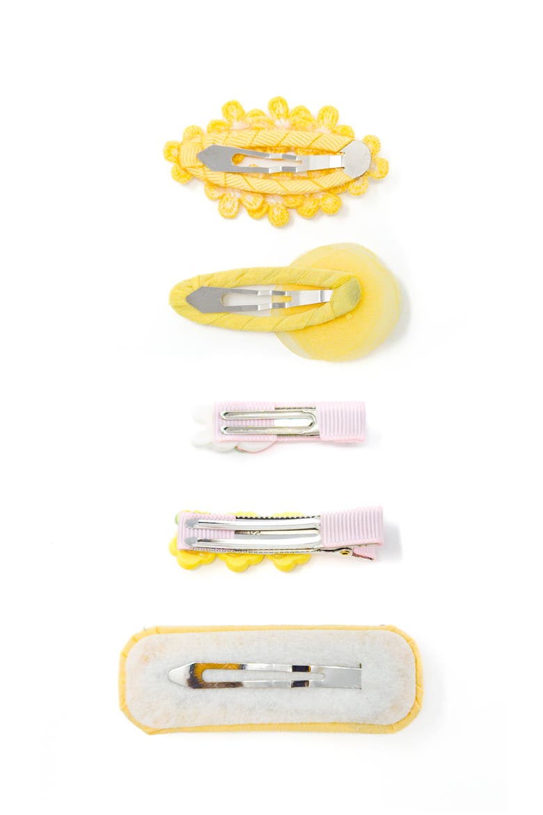 Honey Blossom Garden Hair Clip Set of 5, Alternate, color, Yellow