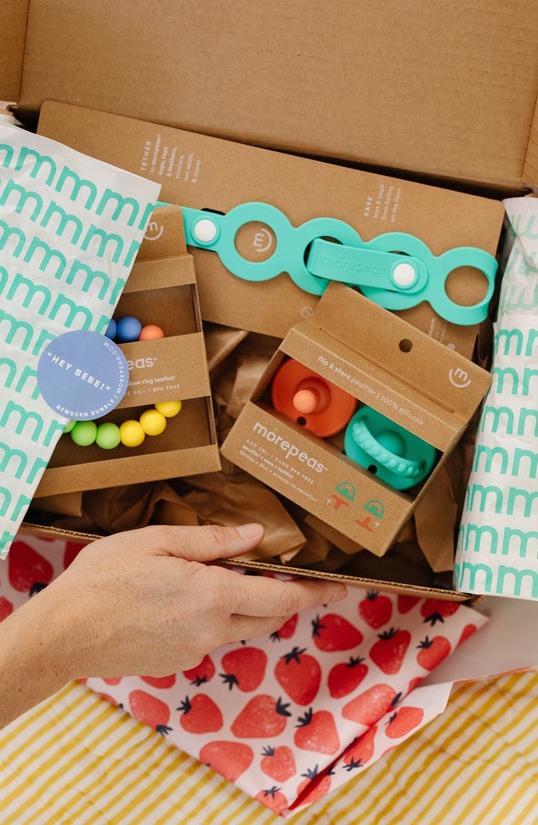 morepeas Newborn Teething Set, Alternate, color, Blueberry