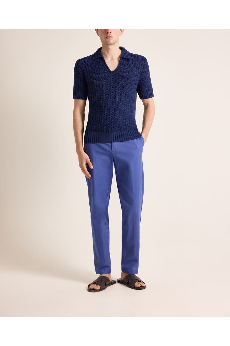 Ray Relaxed Tailored Fit Twill Trousers, Alternate, color, NIGHTFALL BLUE