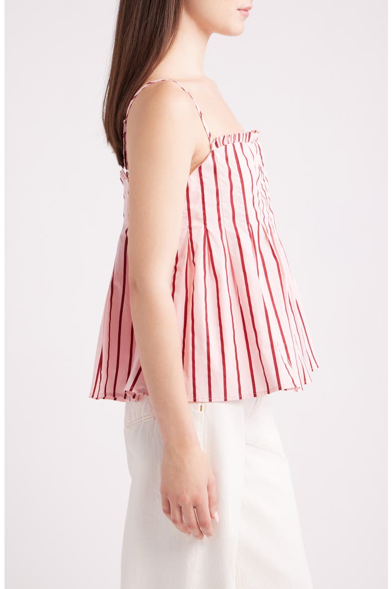 Dulce Stripe Babydoll Top, Alternate, color, PINK STRIPE