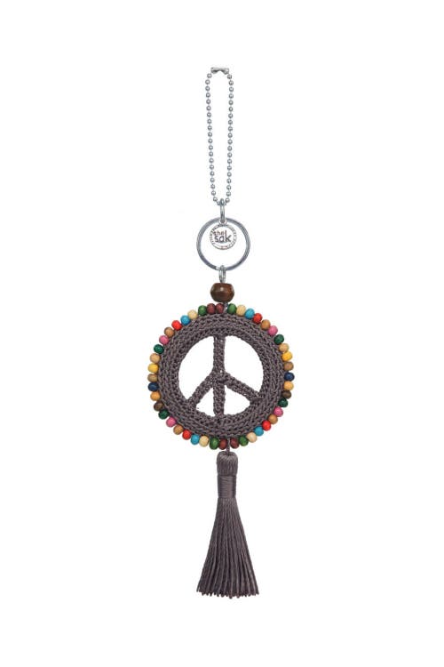 The Sak Yarnicharmz Crochet Peace Dangle