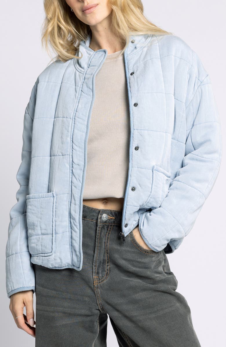 Thread & Supply Brina Quilted Jacket, Main, color, Light Denim