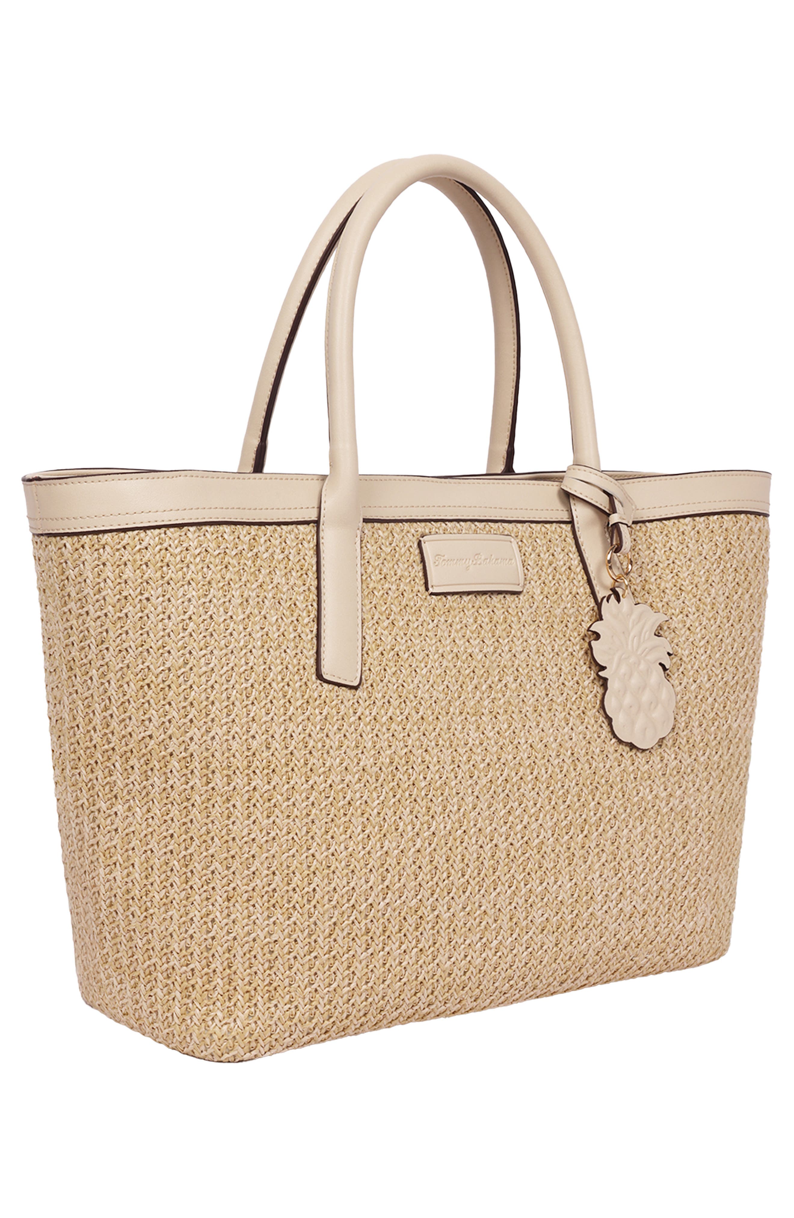 Tommy Bahama Raffia Large Tote Bag, Alternate, color, Tan
