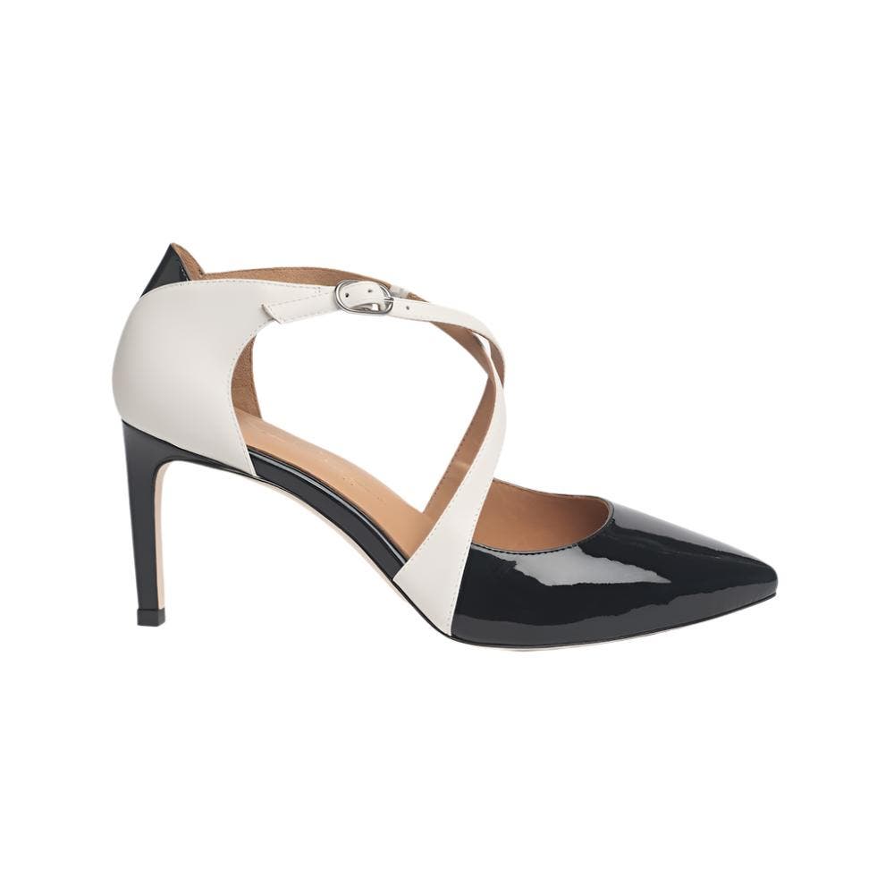 Joan Oloff Shoes Desire Pump, Main, color, Black/Off White