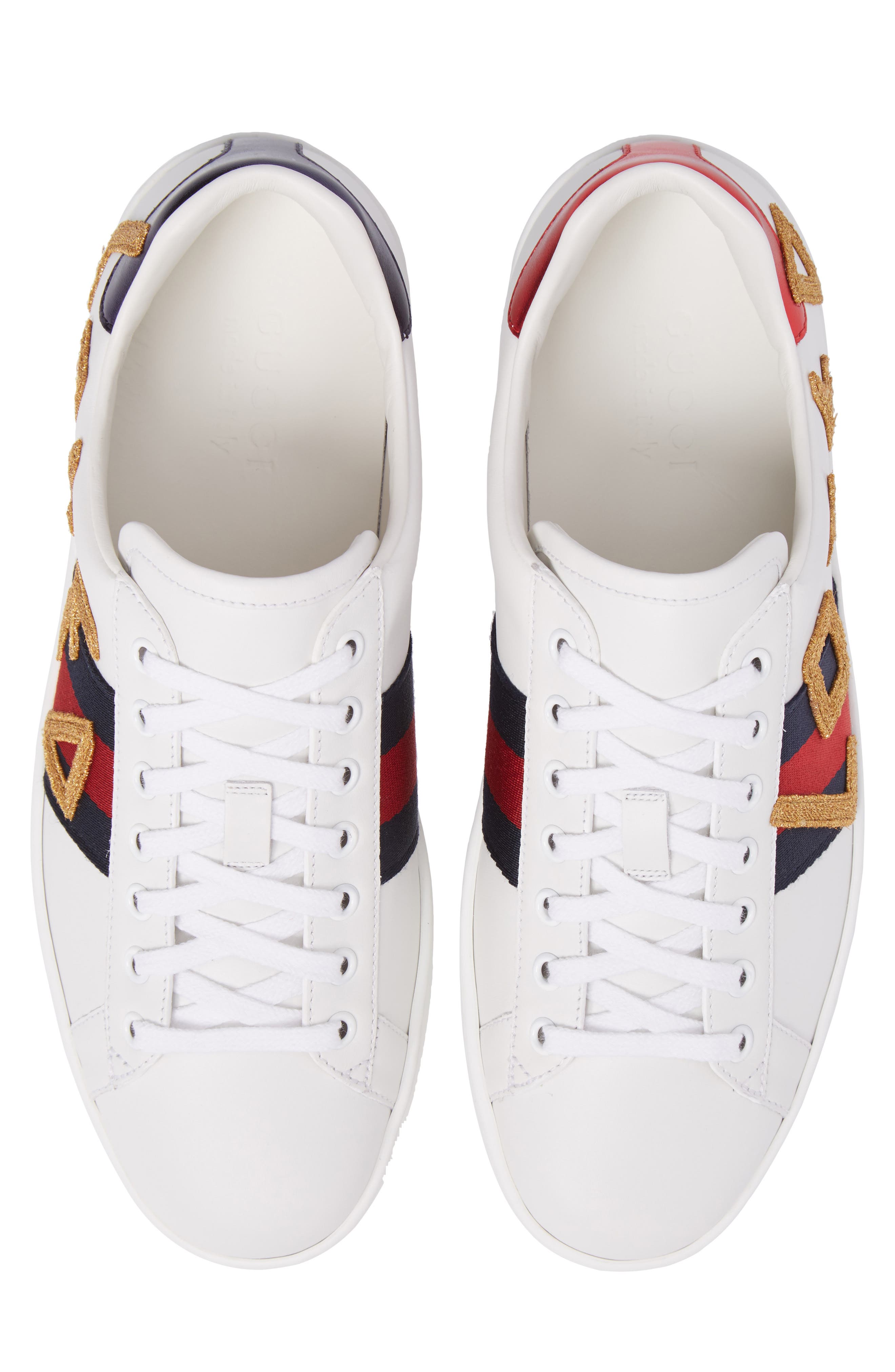 Gucci New Ace Embroidered Sneaker, Alternate, color, 