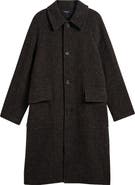 Madewell Flecked Herringbone Wool Blend Coat
