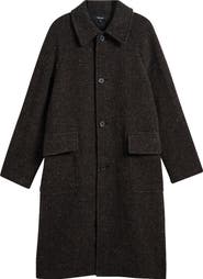 Madewell Flecked Herringbone Wool Blend Coat