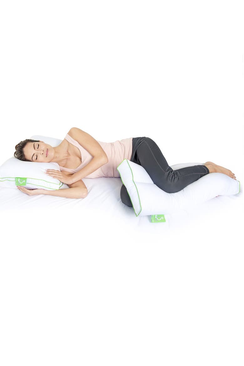 Sleep Yoga Knee Pillow, Alternate, color, WHITE