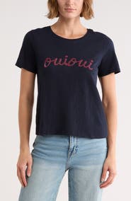 Cinq à Sept Script Oui Oui T-Shirt