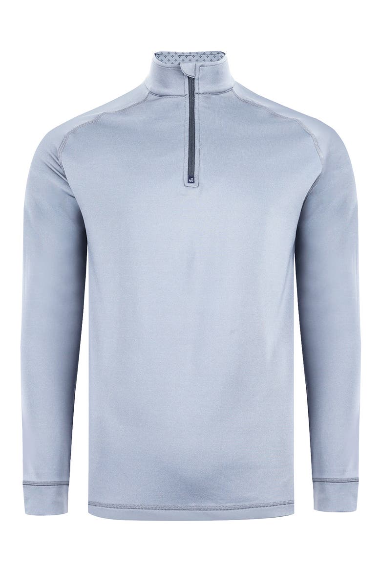 Graham Quarter Zip Golf Pullover, Alternate, color, FOG HEATHER-NAVY