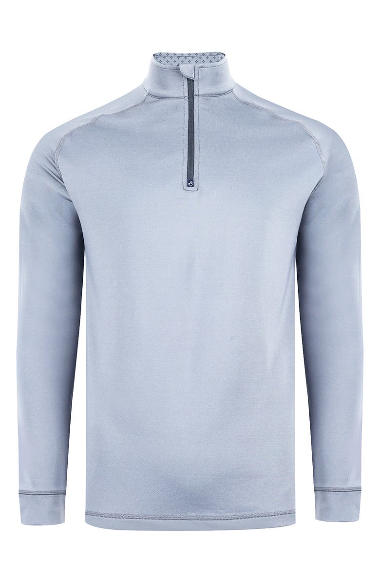 Swannies Graham Quarter Zip Golf Pullover, Alternate, color, Fog Heather-Navy