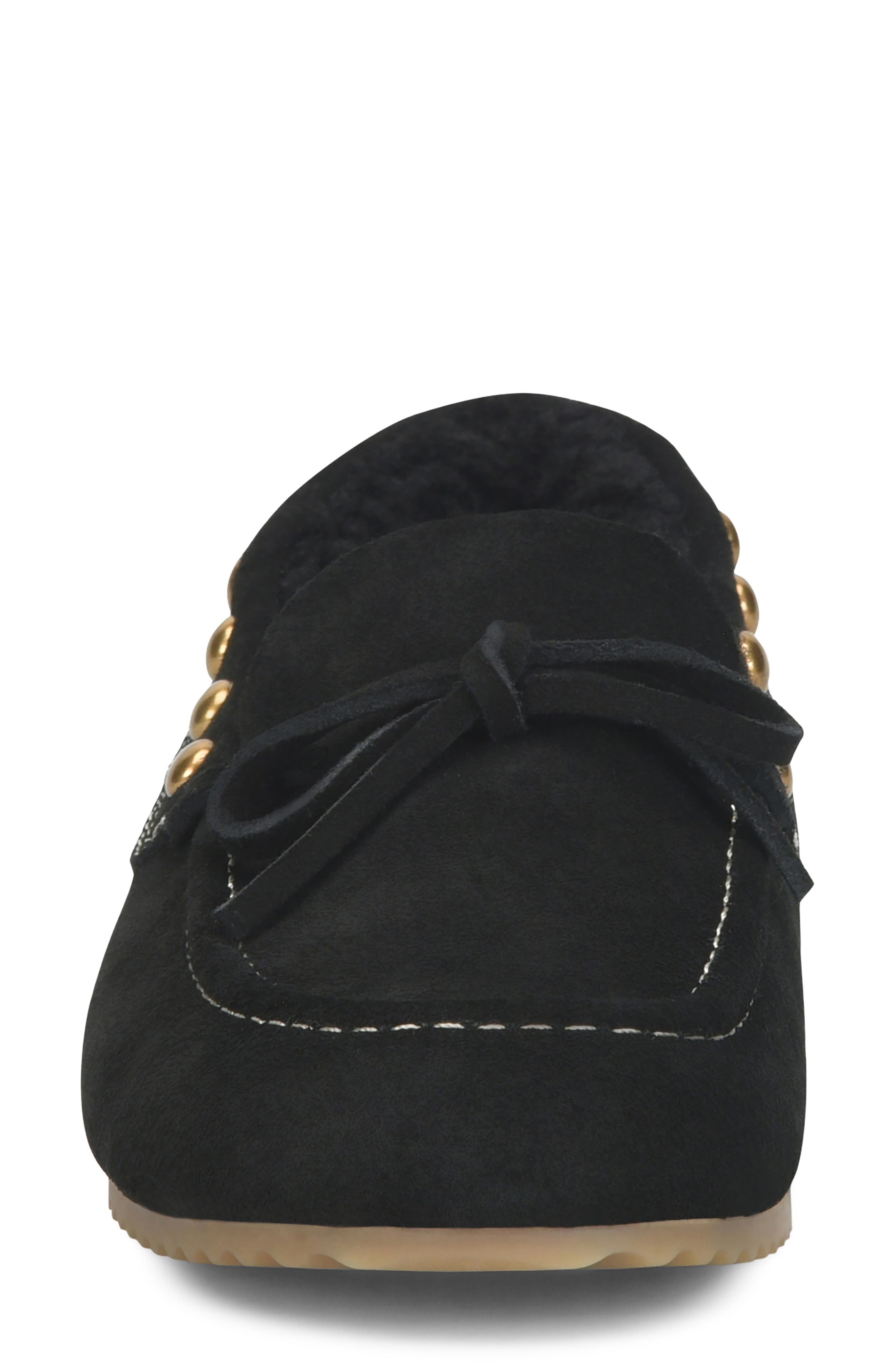 Alpine Genuine Shearling Loafer, Alternate, color, BLACK