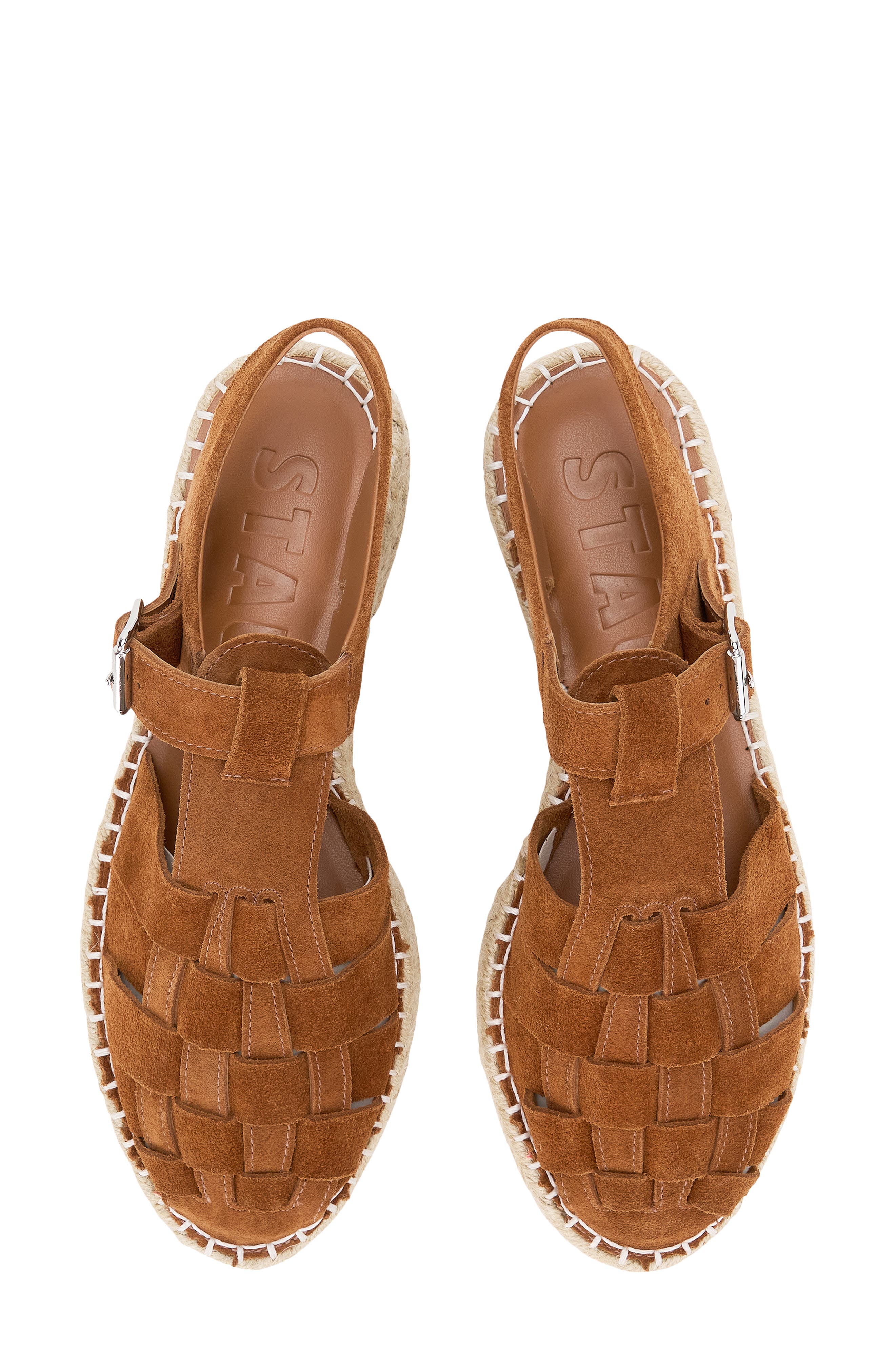 STAUD Hemingway Fisherman Espadrille Sandal, Alternate, color, Tabac