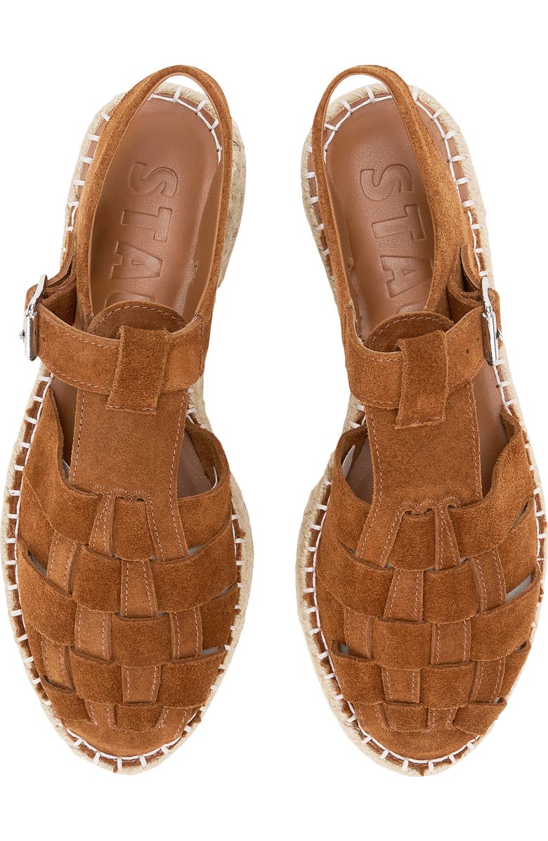 STAUD Hemingway Fisherman Espadrille Sandal, Alternate, color, Tabac