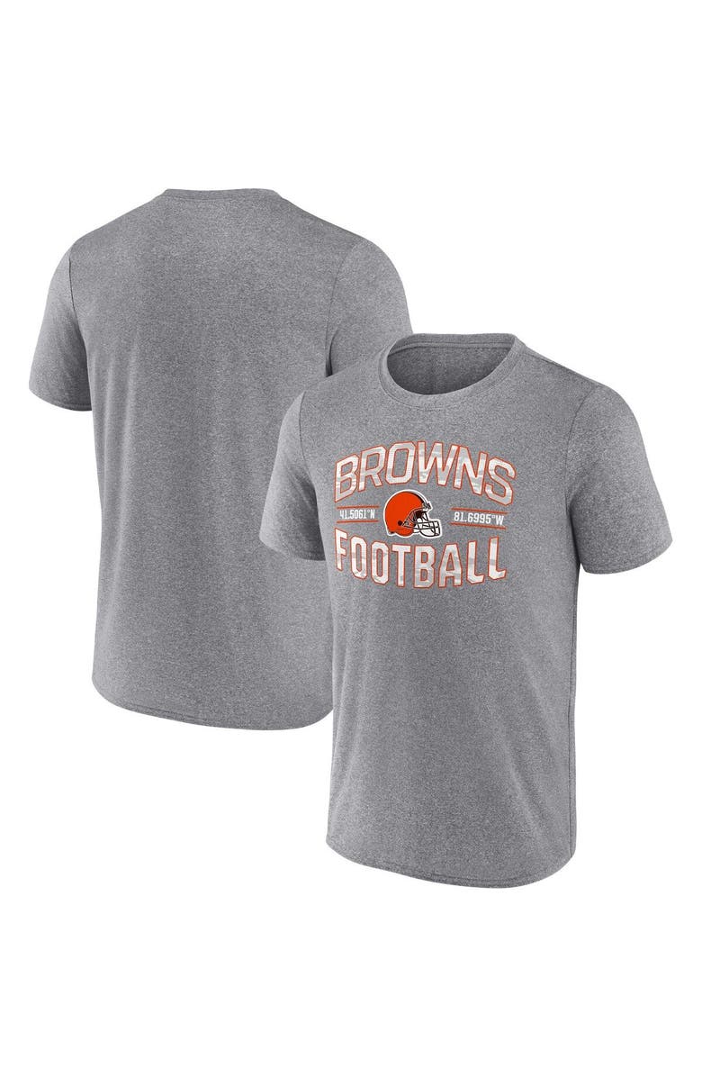 FANATICS Men's Fanatics Branded Heathered Gray Cleveland Browns Want To Play T-Shirt, Main, color, 