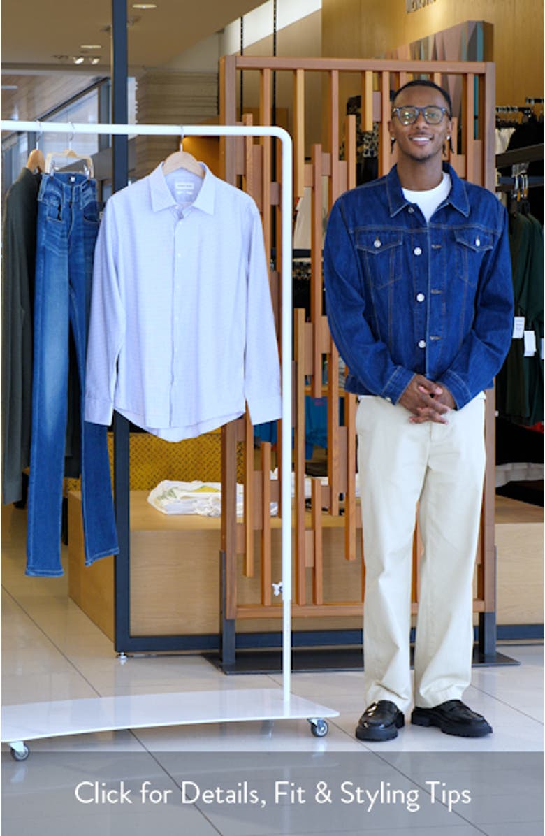 Trim Fit Check Premium Non Iron Cotton Dress Shirt, sales video thumbnail