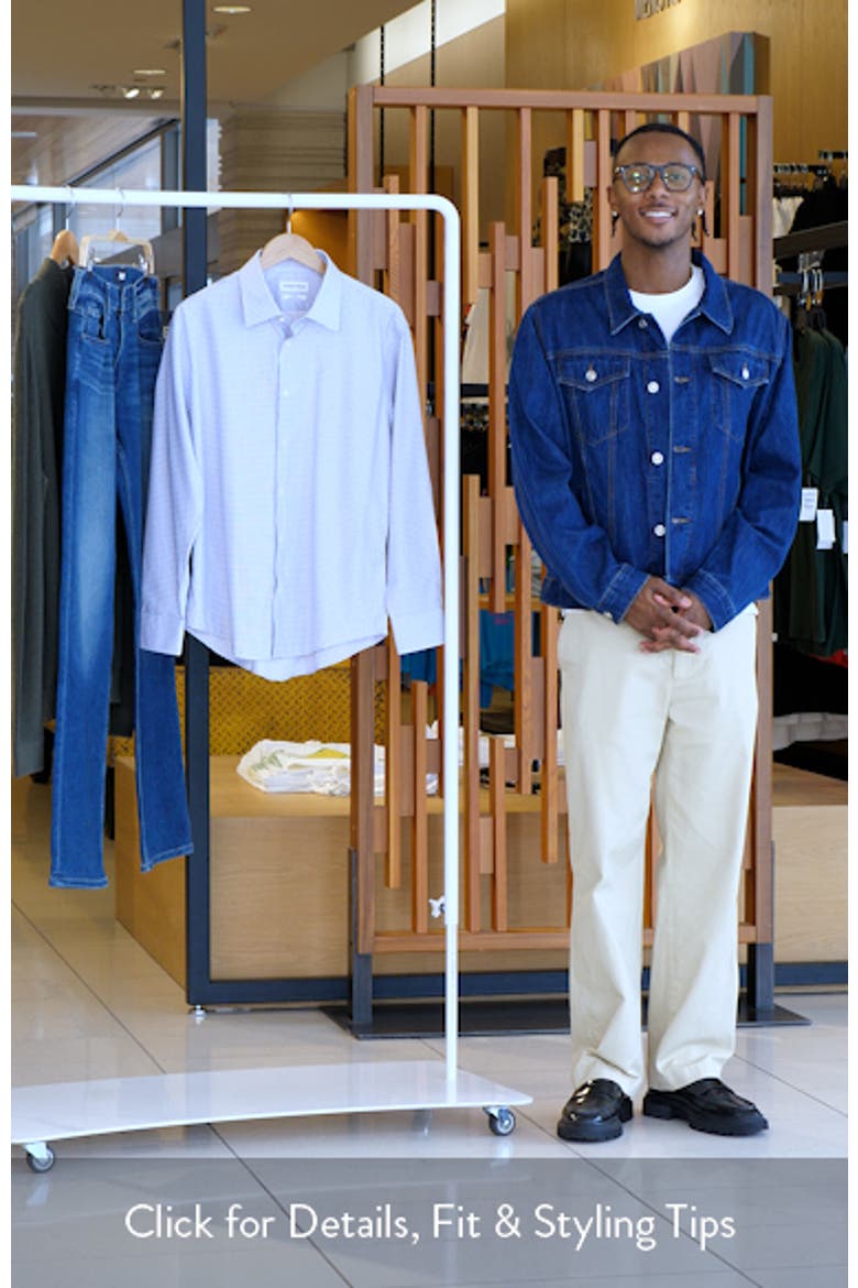 Trim Fit Check Premium Non Iron Cotton Dress Shirt video